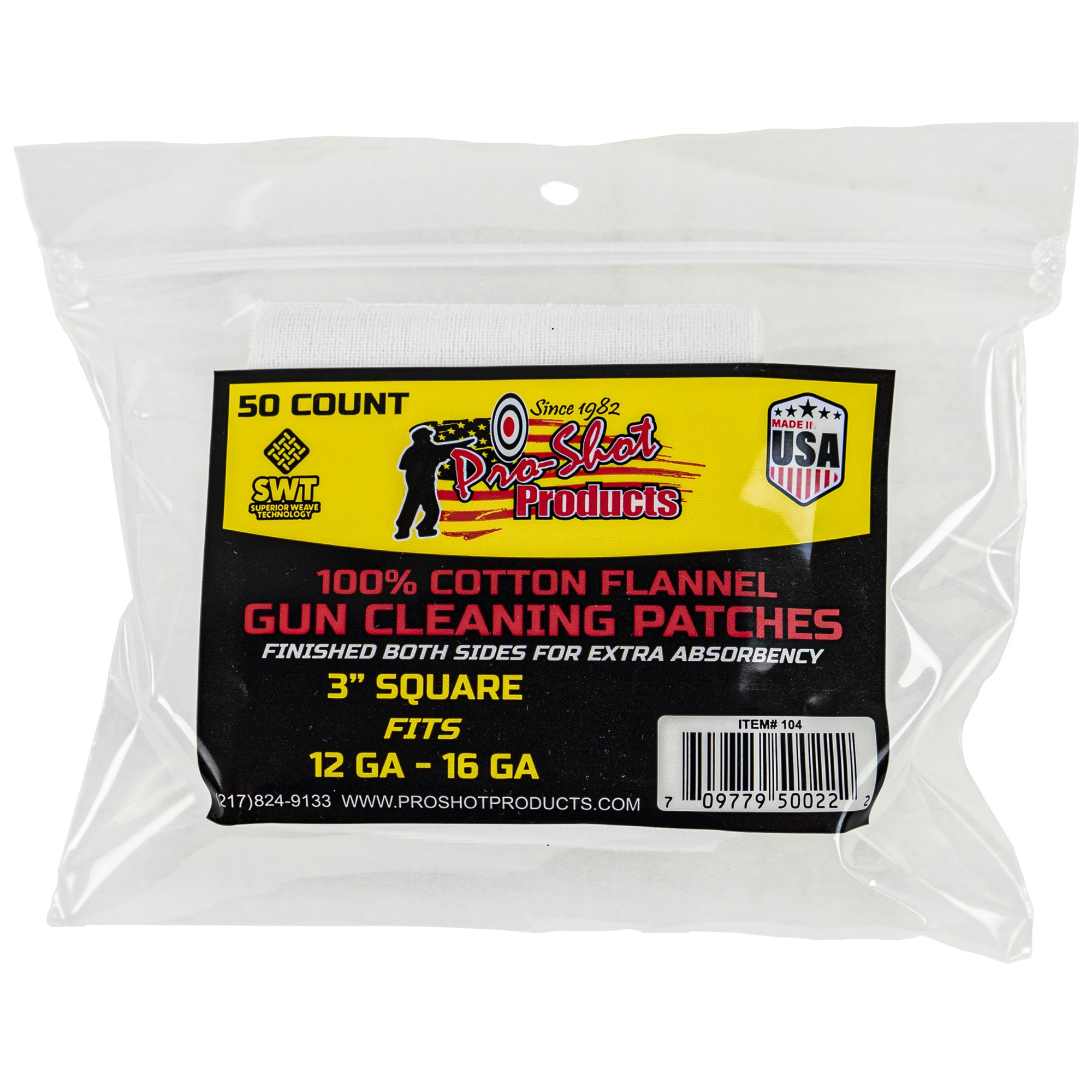 PRO-SHOT PATCH 12-16GA 50CT