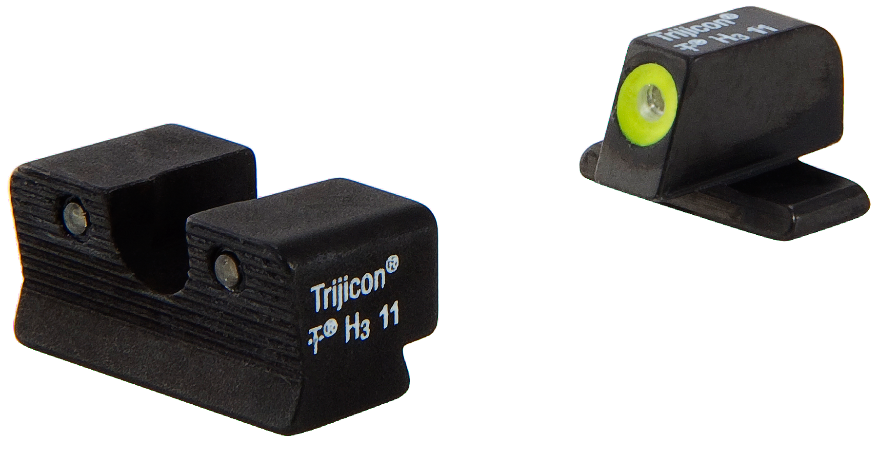 Trijicon 600578 HD Night Sights Green/Tritium Yellow Outline Front Sight-Green Tritium Black Outline Rear Sight Sig Sauer P220/P229/P240 #6 Front/#8 Rear