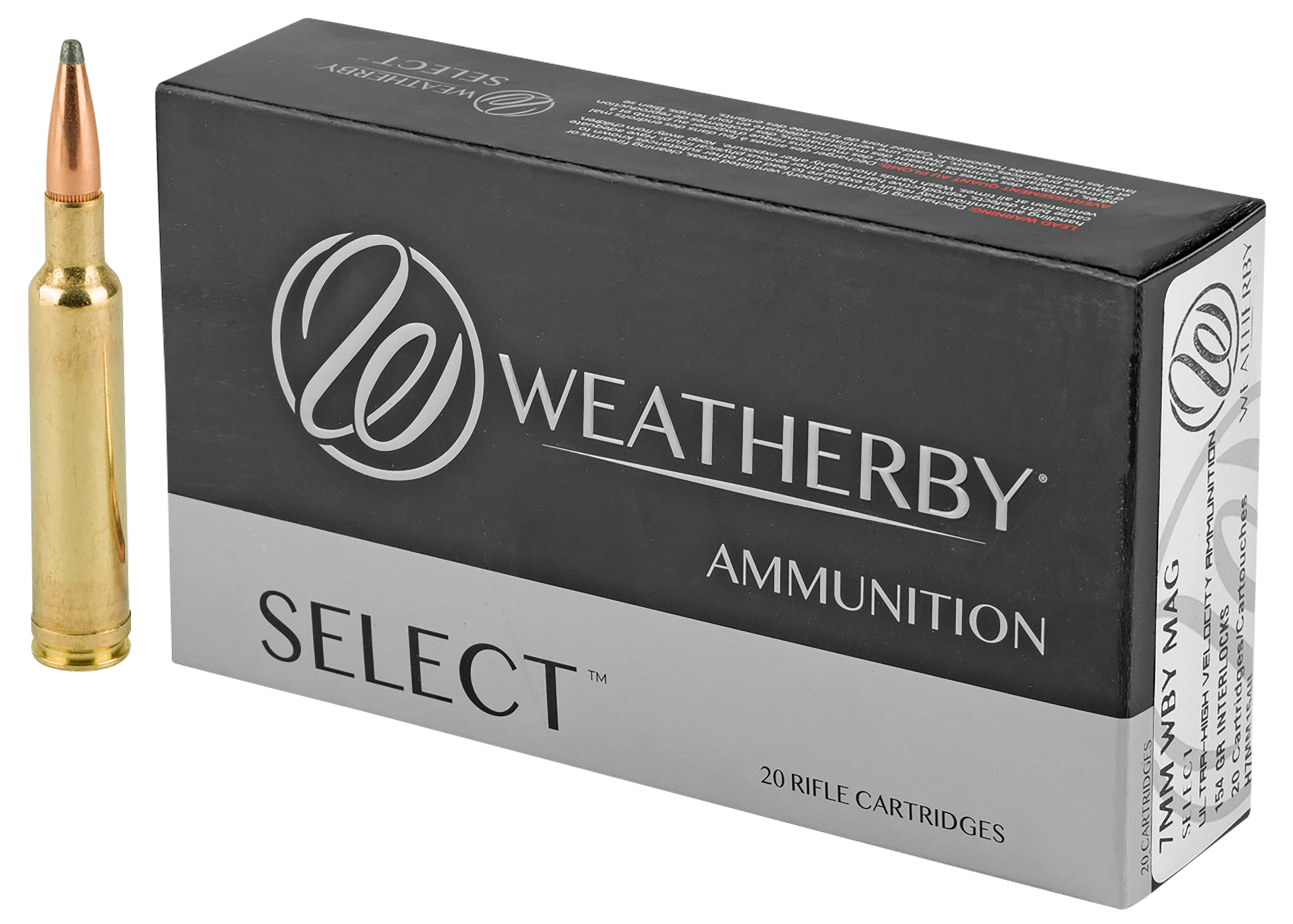 Weatherby H7MM154IL Select  7mmWthbyMag 154gr Hornady Interlock 20 Per Box/10 Case