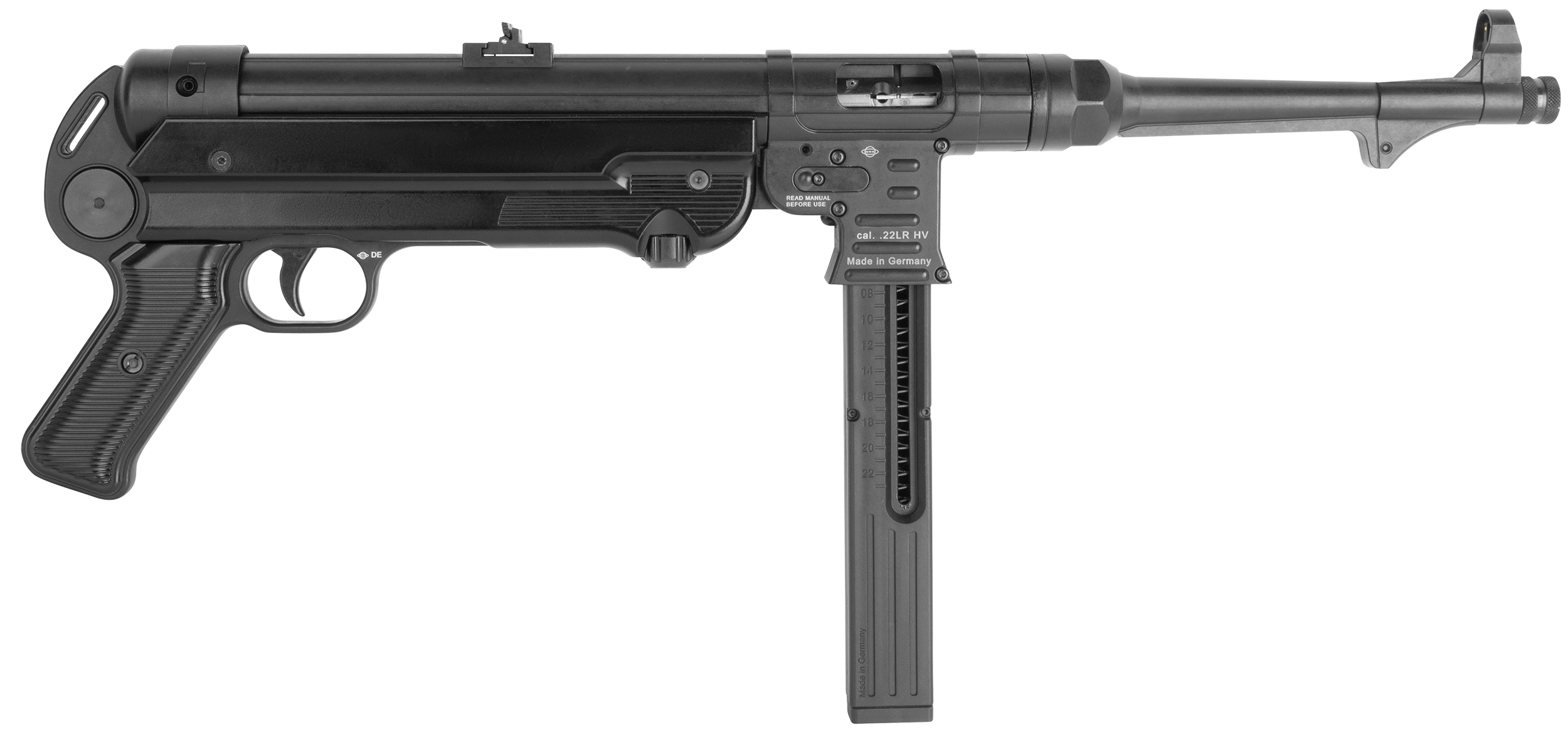 Blue Line Solutions 4400018 Mauser MP40P 22 LR 23+1 10" Black Polymer Grip