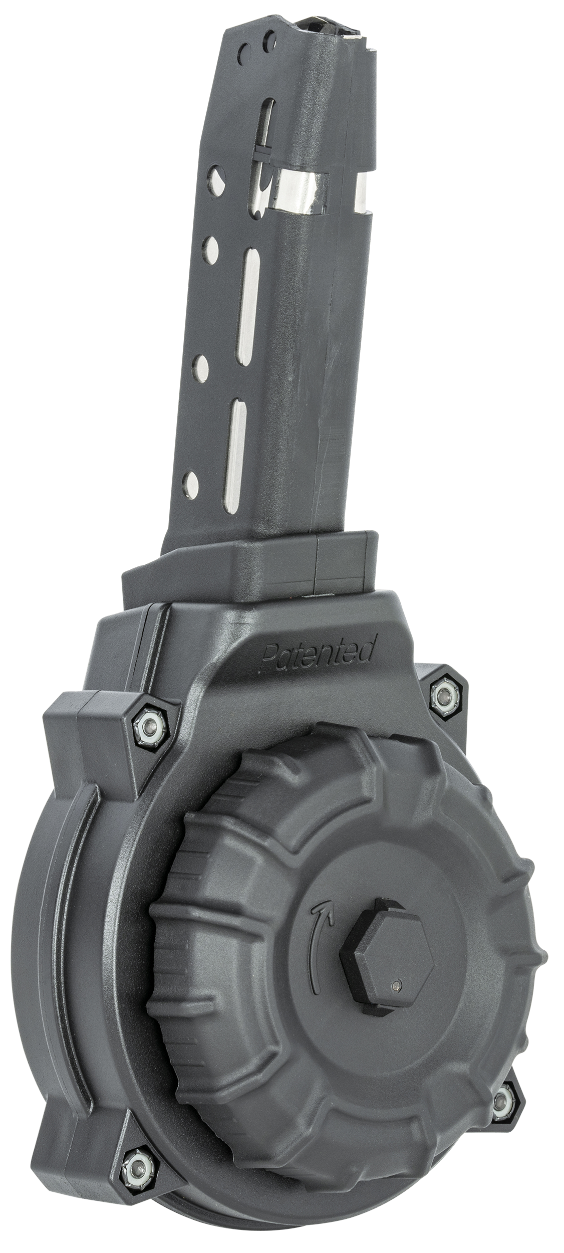 ProMag DRMA37 Standard  40rd Drum 45 ACP Compatible w/ Glock 30/21 Black DuPont Zytel Polymer