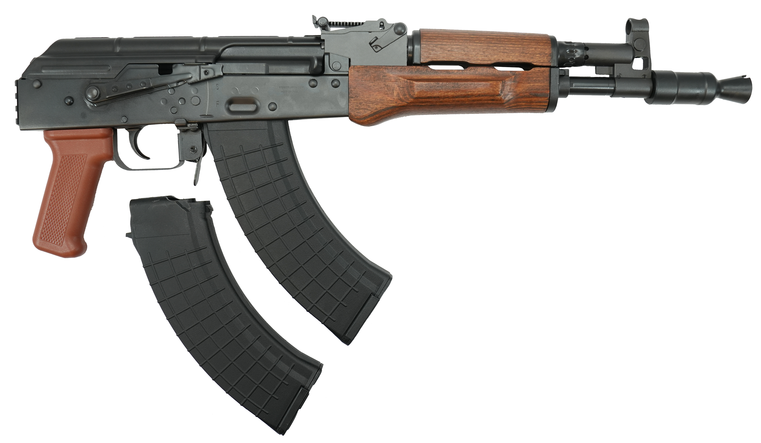 Pioneer Arms AK0031FTPROW Hellpup Pro 7.62x39mm 30+1 11.73" Black Threaded Barrel, Receiver w/Black Side Mounted Optic Rail, Rear Picatinny Rail, Wood Forend, Wood Grip, Right Hand