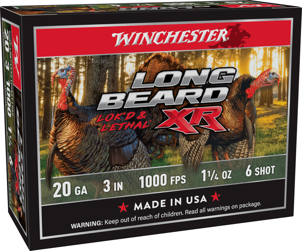 Winchester Ammo STLB2036 Long Beard XR Shot-Lok 20Gauge 3" 1 1/4oz 6Shot 10 Per Box/10 Case