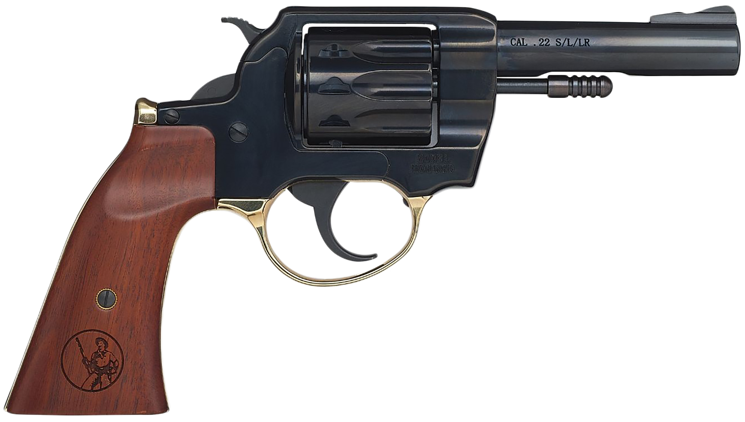 Henry H016GD Golden Boy  22 LR 10 Shot 4" Blued Steel Barrel, Cylinder, Blued Polished Steel Frame, Walnut Gunfighter Grip, Transfer Bar Safety, Exposed Hammer