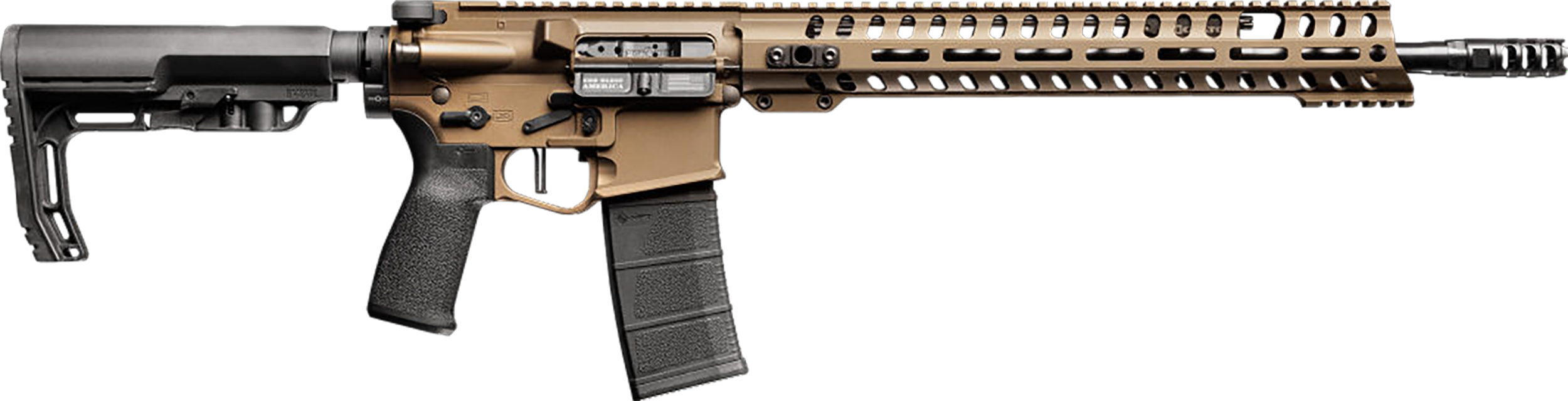 Patriot Ordnance Factory 02040 Renegade + 5.56x45mm NATO 30+1 13.75" Steel Threaded Barrel, Bronze Aluminum Receiver