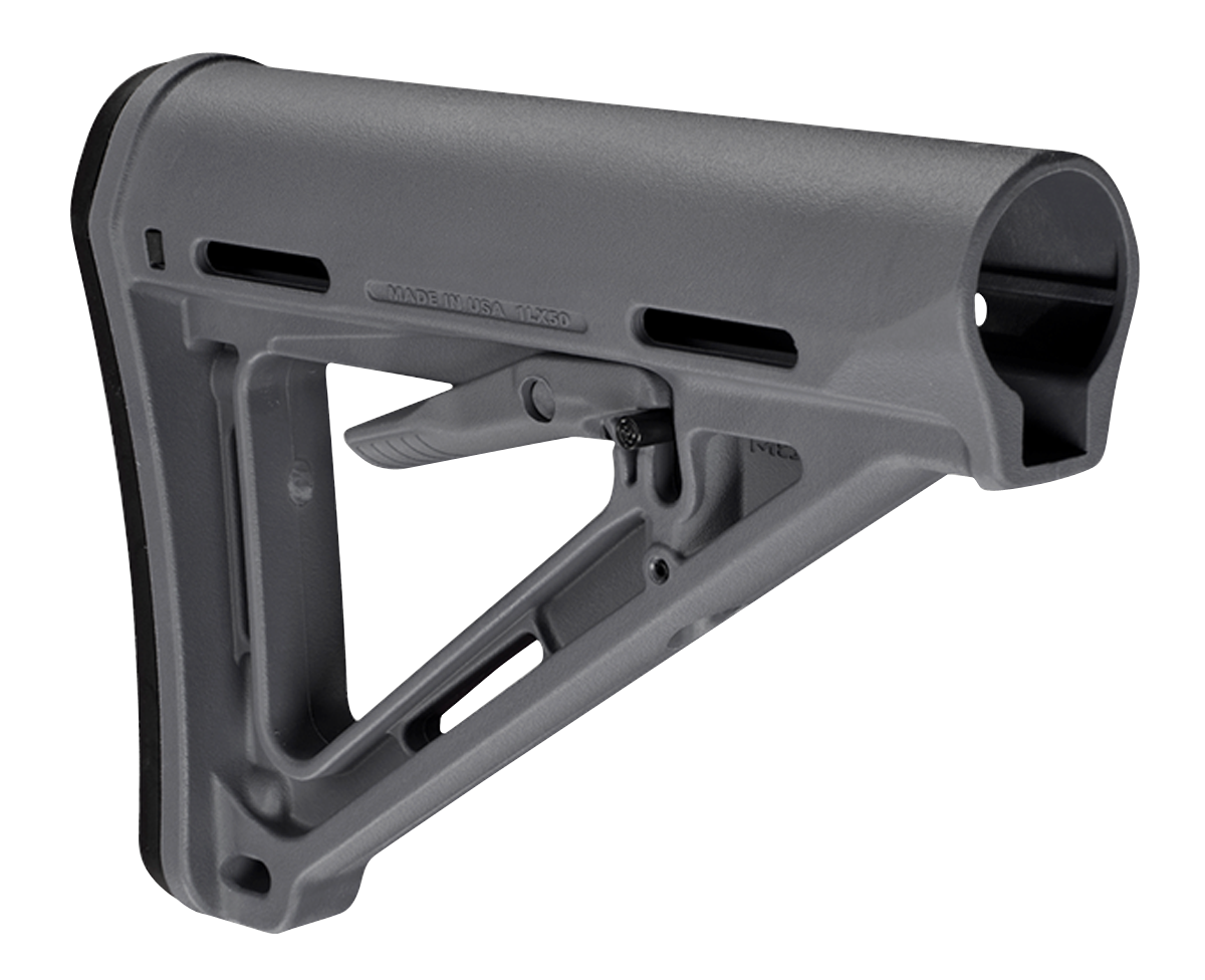 Magpul MAG400-GRY MOE Carbine Stock Stealth Gray Synthetic for AR-15, M16, M4 with Mil-Spec Tube (Tube Not Included)