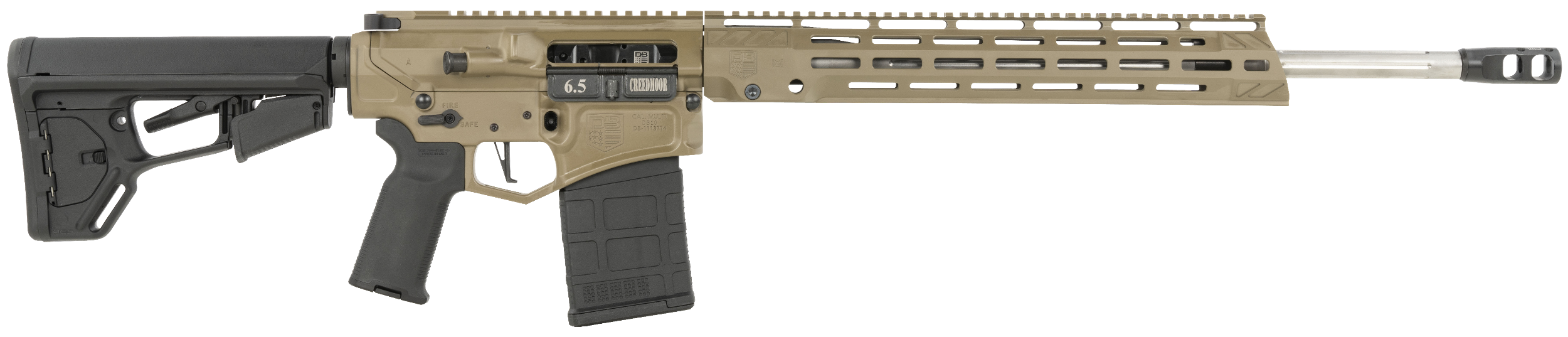 Diamondback DB1060M061 DB10  6.5 Creedmoor 20" 20+1,5+1 Flat Dark Earth Magpul MOE Carbine Stock Black Magpul MOE-K2+ Grip 15" M-Lok