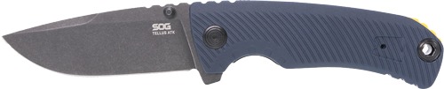 SOG KNIFE TELLUS ATK 3.24" BLADE SPRG ASST SQUID INK/YLW