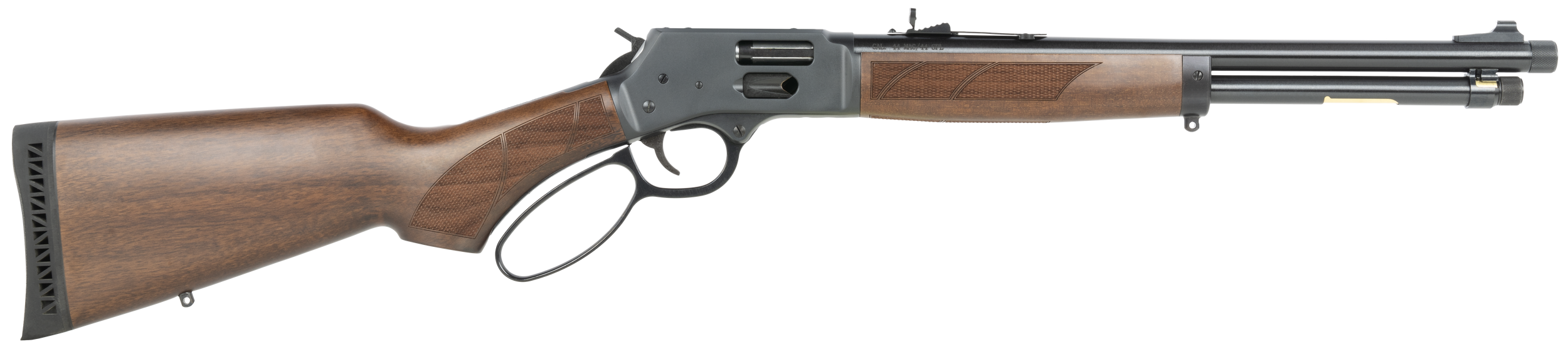 Henry H012PGR357 Protector Carbine 38 Special/357 Mag 7+1 16.50" Blued Threaded Barrel, Blued Steel Drilled & Tapped Receiver, American Walnut Fixed w/Pistol Grip Stock