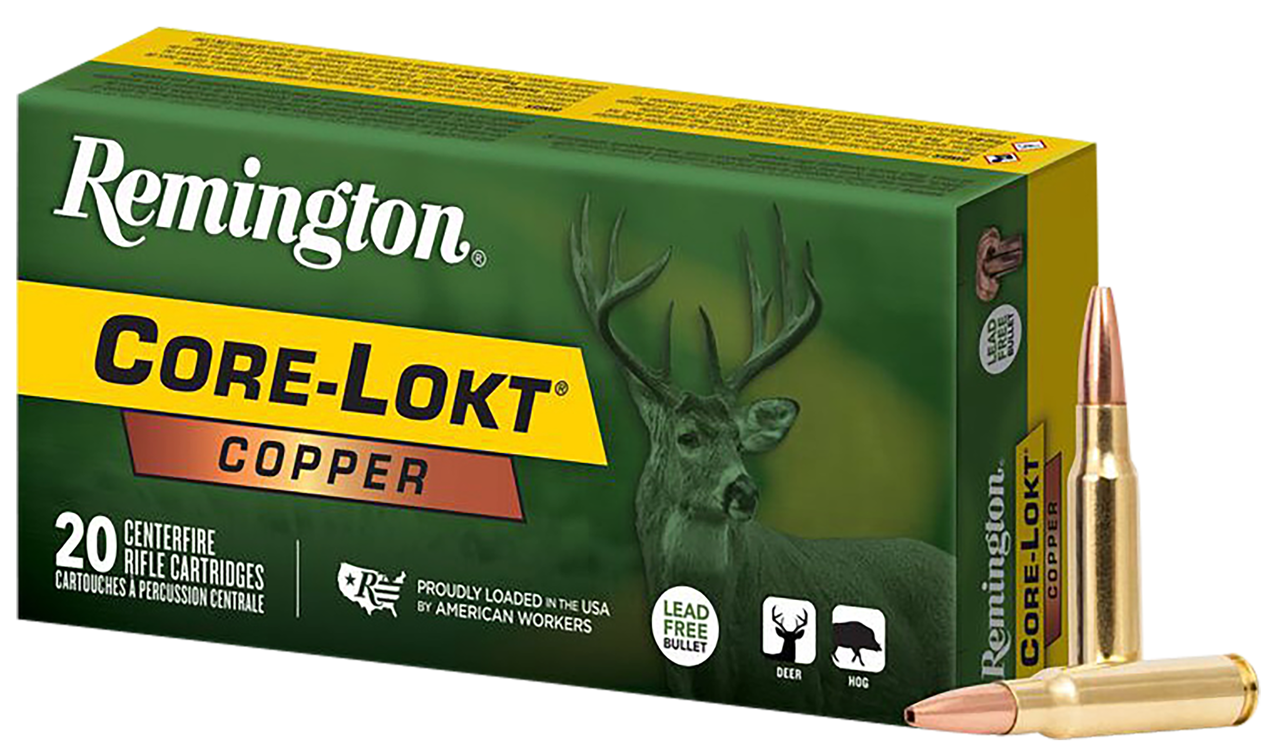 Remington Ammunition R27854 Core-Lokt Copper 308Win 150gr Copper Hollow Point 20 Per Box/10 Case