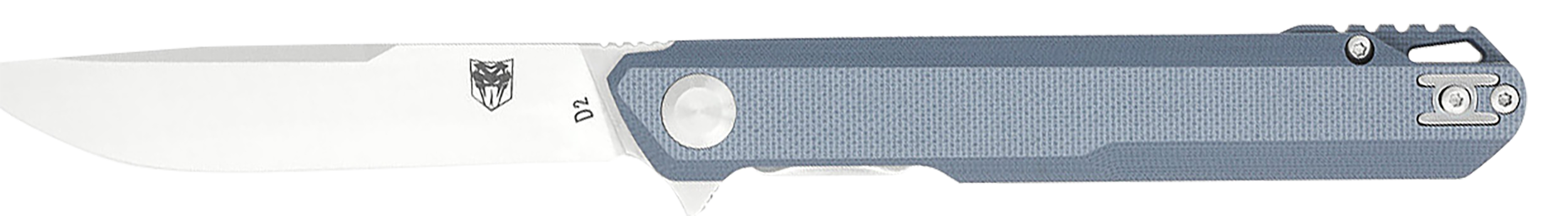 CobraTec Knives CTMONGRY Monarch 3.50" Folding Plain Satin D2 Steel Blade, 4.75" Gray G10 Handle