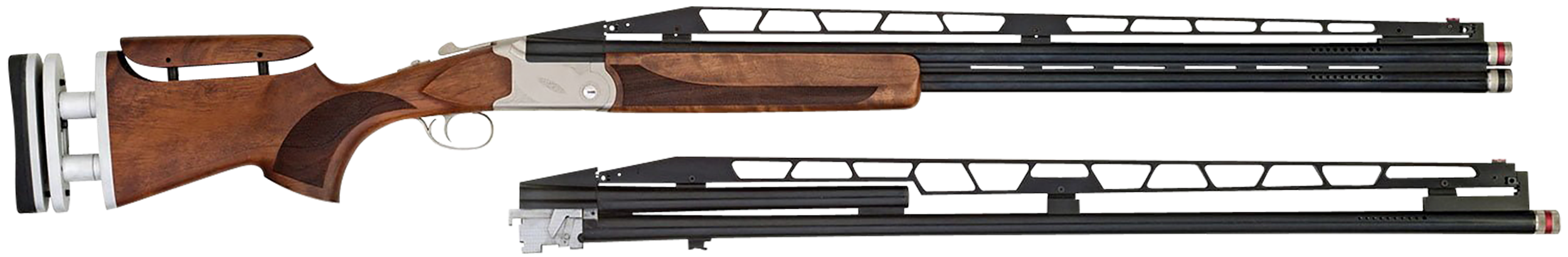 TriStar 35418 TT-15A Combo Trap 12 Gauge Break Open 3" 1rd/2rd 32/34" Blued Vent Rib Chrome-Lined Barrel, Silver Receiver, Walnut Wood Fixed w/Adj Comb Stock, Right Hand