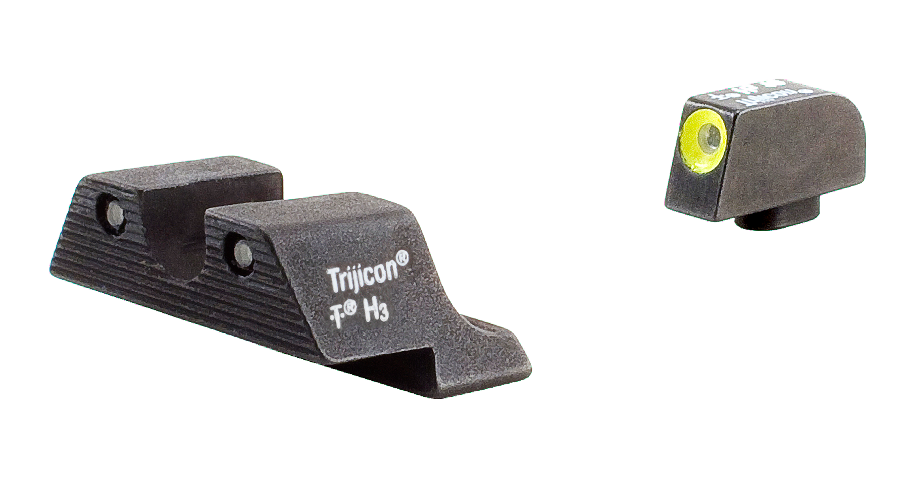 Trijicon 600540 HD Night Sights Green/Tritium Yellow Outline Front Sight-Green Tritium Black Outline Rear Sight Glock Glock 17/17L/19 Standard Frame