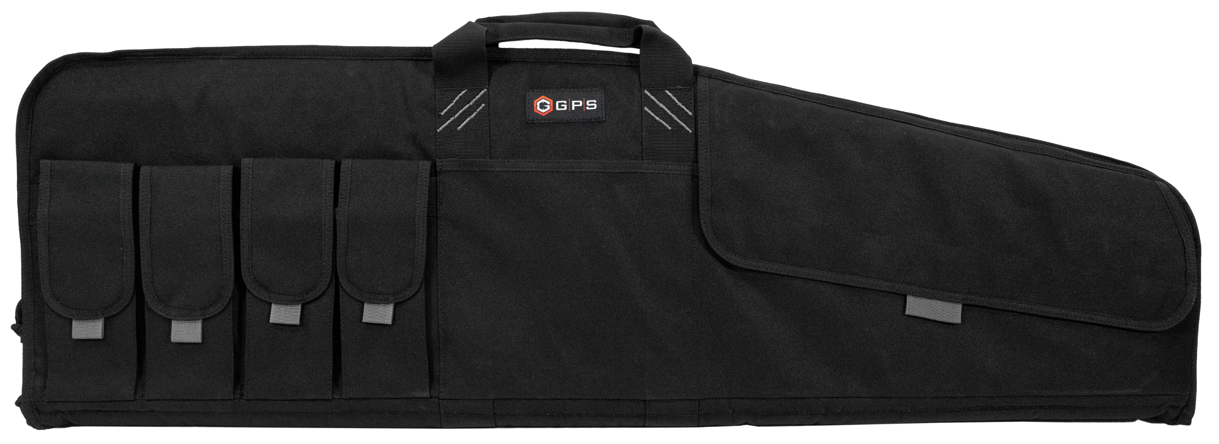 GPS Bags SRC42 Single Rifle Case Black 600D Polyester w/ Mag Pouch Lockable Zippers & Fleece-Lining
