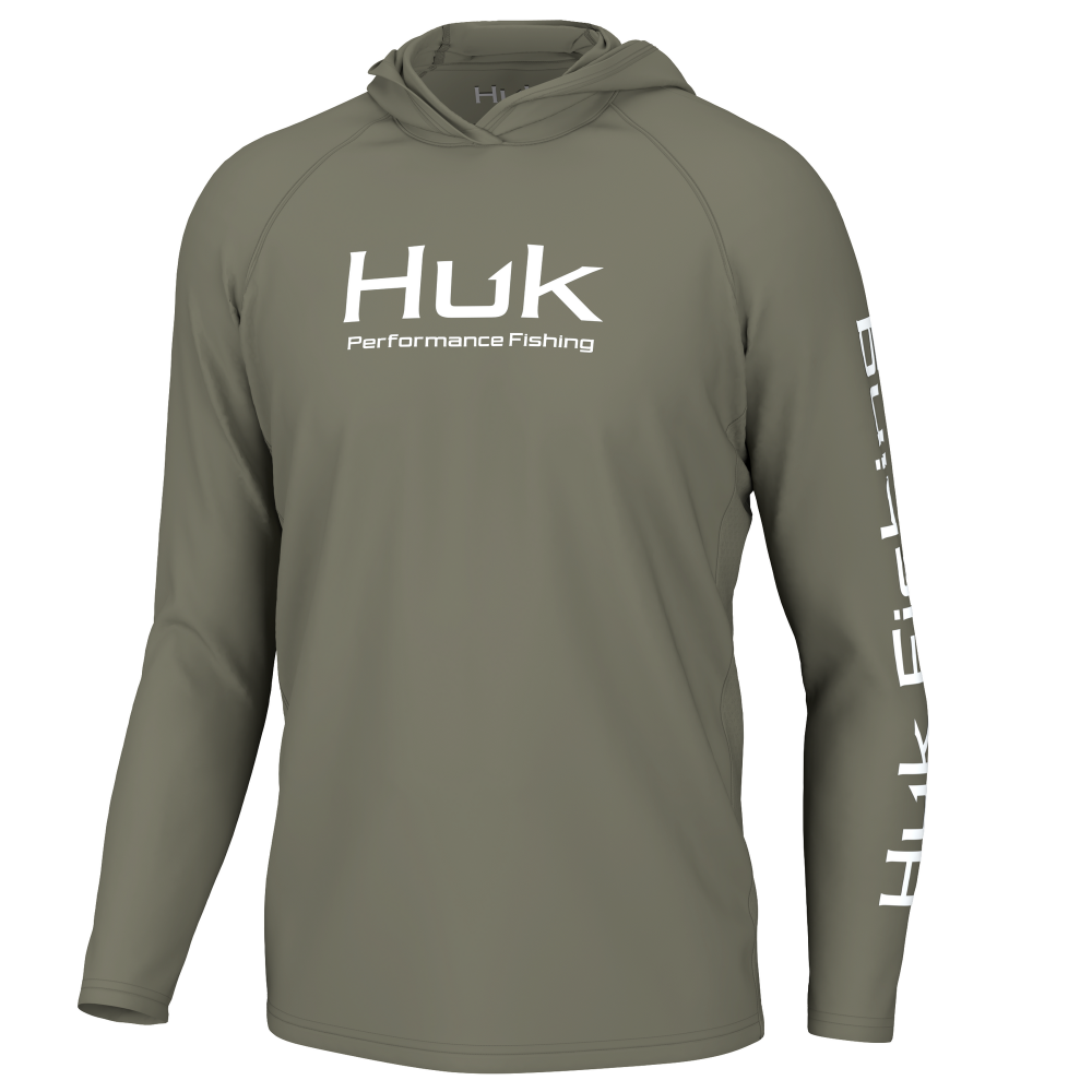 Huk Vented Pursuit Long Sleeve Hoodie Moss L