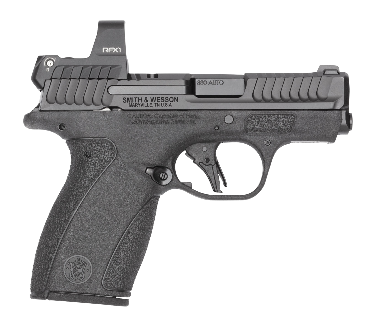 Smith & Wesson 14786 Bodyguard 2.0 w/Optic Micro-Compact 380 ACP 12+1 2.75" Black Armornite Barrel, Black Armornite Stainless Steel Serrated w/Viridian RFX1 Green Dot Slide, Black Polymer Frame, Textu