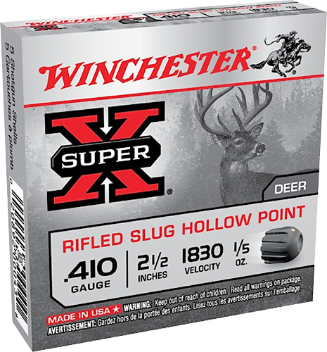 Winchester Ammo X41RS5VP Super X  410Gauge 2.50" 1/5oz Rifled Slug Shot 15 Per Box/10 Case *Value Pack