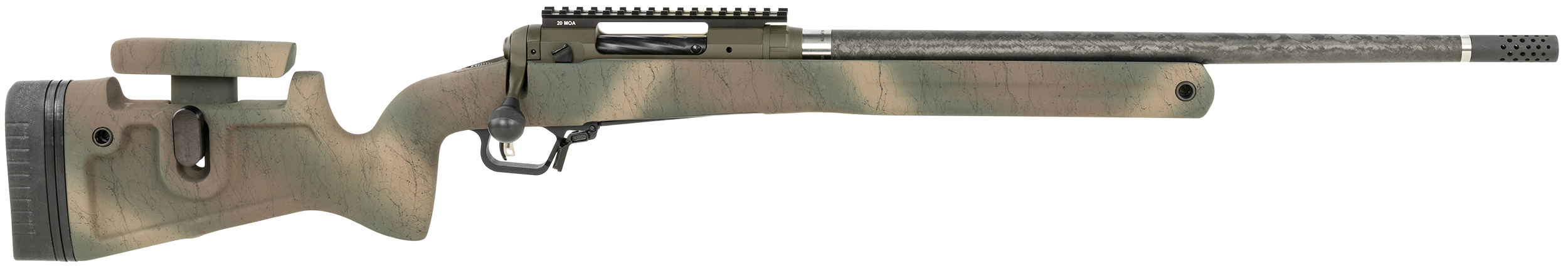 Savage Arms 58155 110 Pro Pursuit 308 Win 3+1 20" Olive Dark Green Cerakote Earth-Tone Camo/Black Web Right Hand