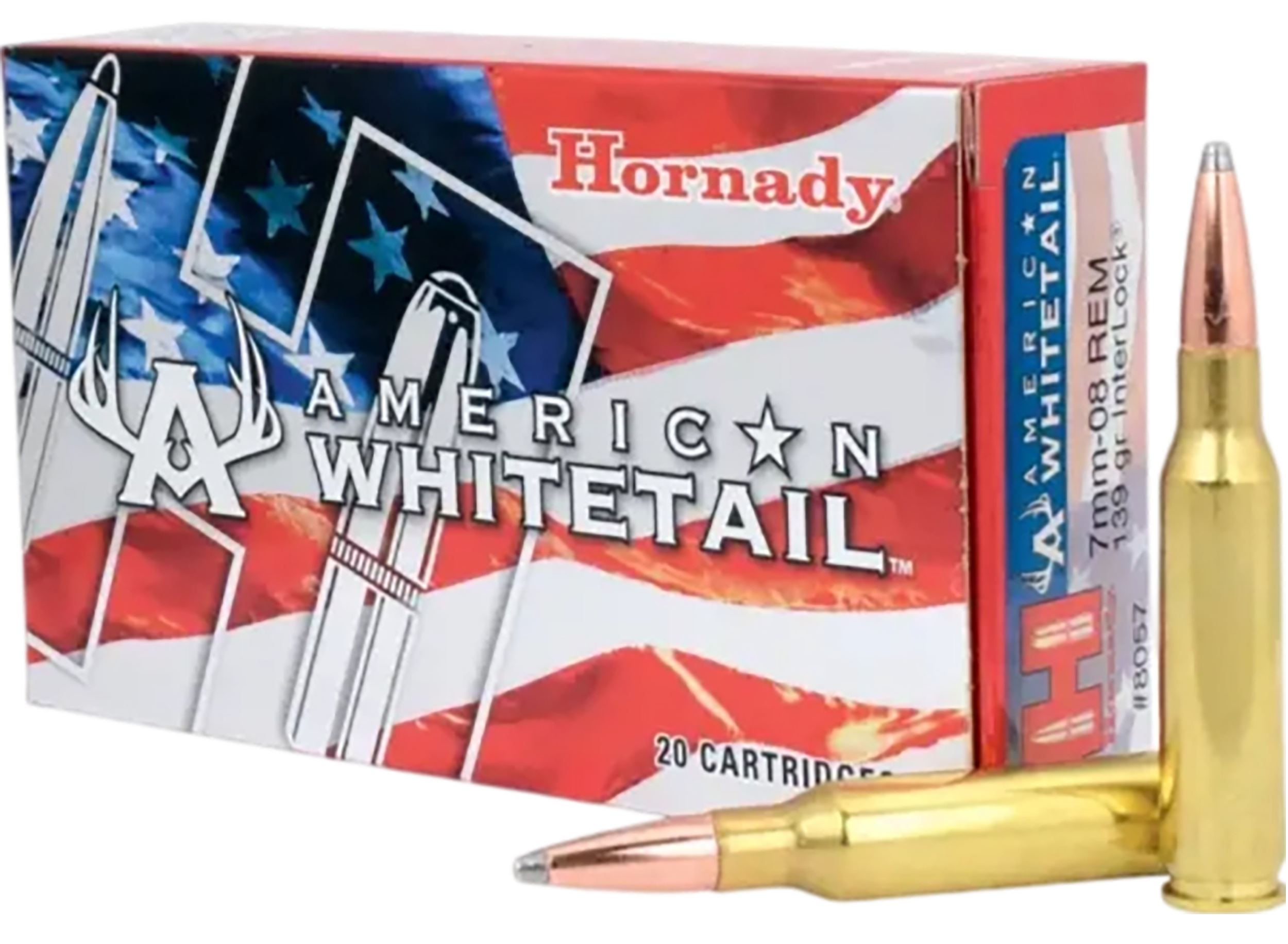 Hornady 8057 American Whitetail 7mm-08Rem 139gr InterLock Spire Point 20 Per Box/10 Case