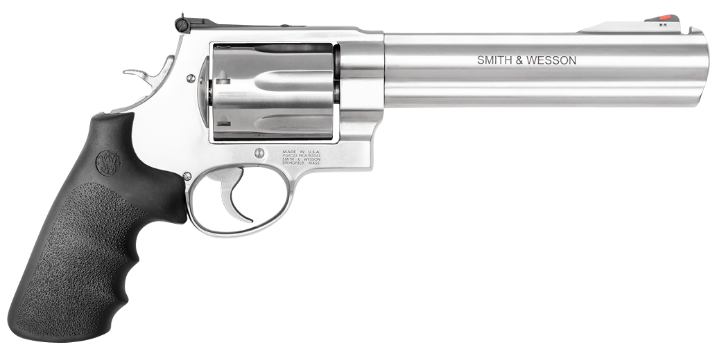 Smith & Wesson 13331 Model 350  X-Frame 350 Legend 7 Shot 7.50" Satin Stainless Steel Barrel, Cylinder & Frame, Black Finger Grooved Grip, Internal Lock Safety, Exposed Hammer
