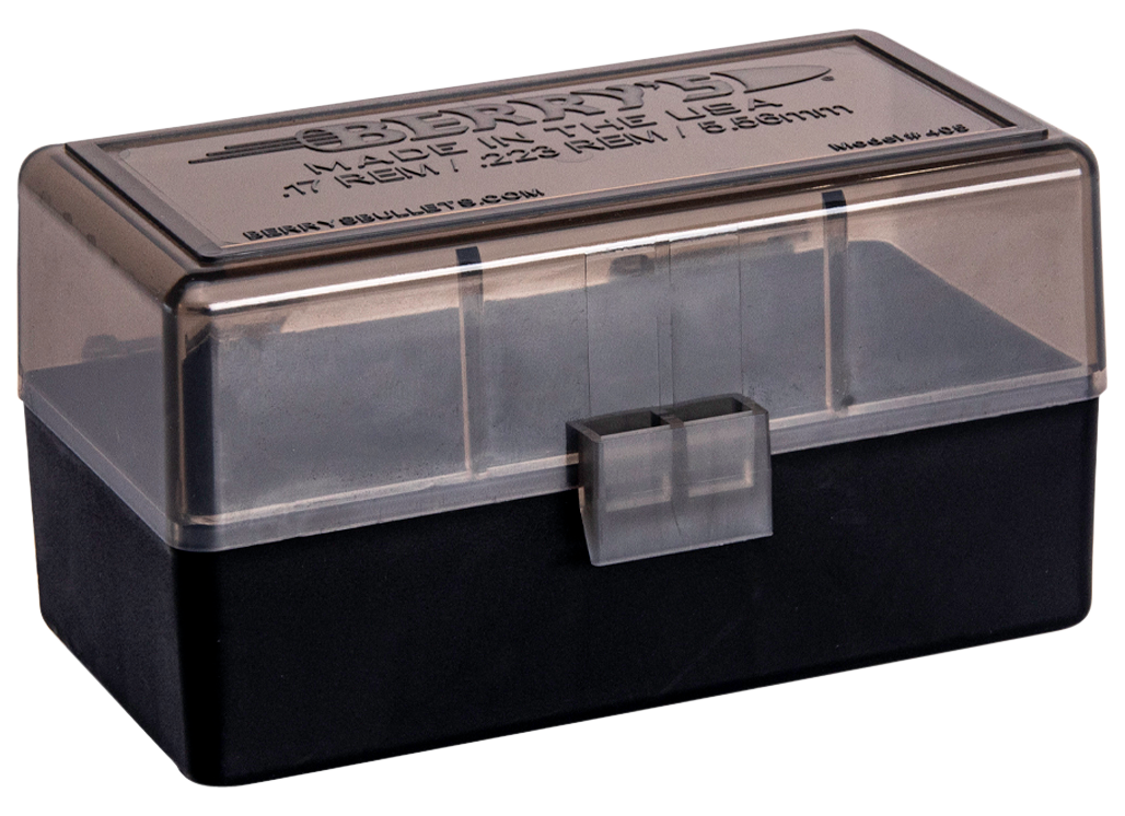 Berry's 29682 Ammo Box  223Rem/5.56NATO Smoke/Black Polypropylene 50rd