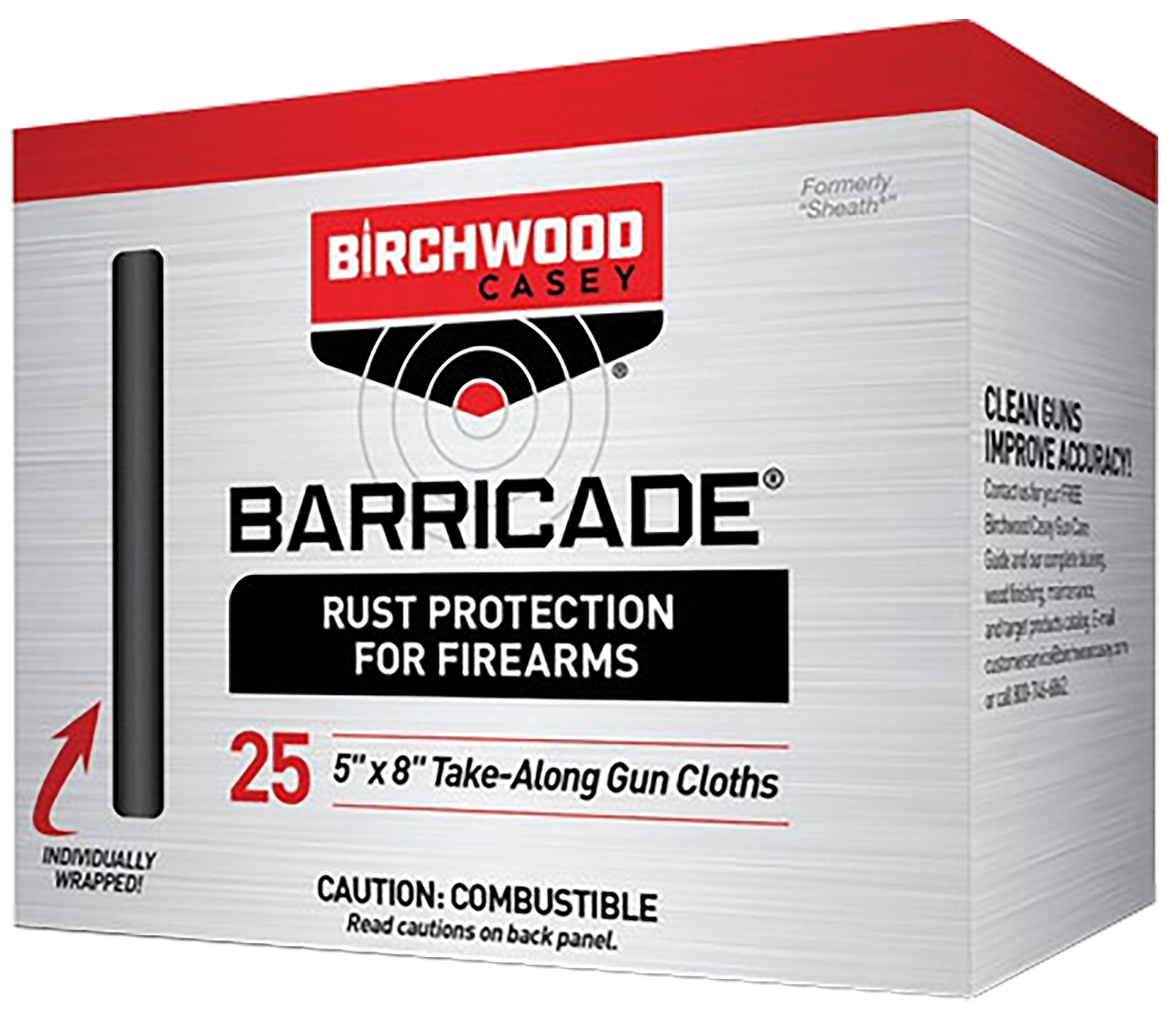 Birchwood Casey 33025 Barricade Take Alongs Foil Pack 5" x 8" Cloths 25 Per Box