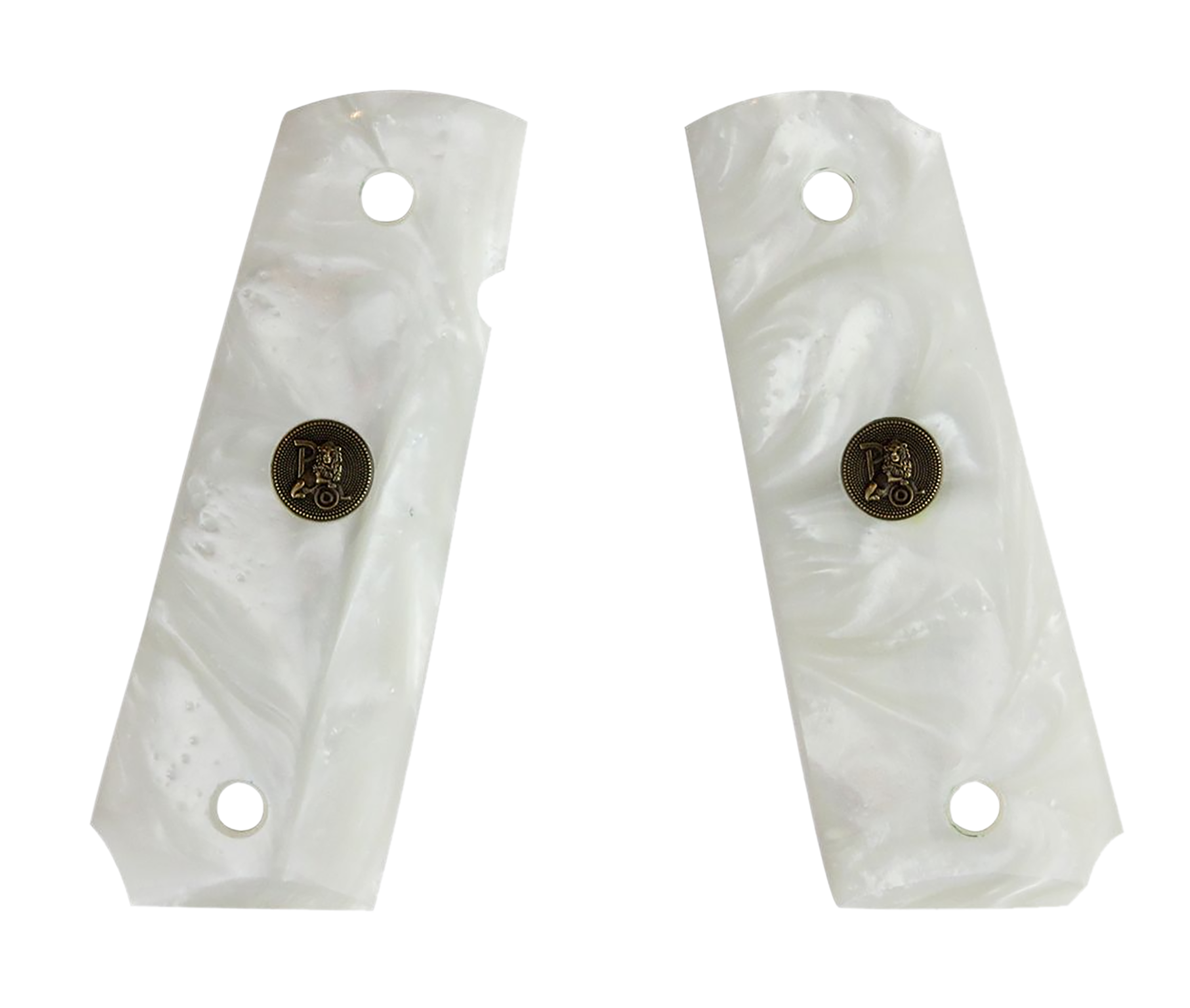 Pachmayr 62001 Custom Grip White Simulated Pearl Panels for 1911 with Ambidextrous Safety