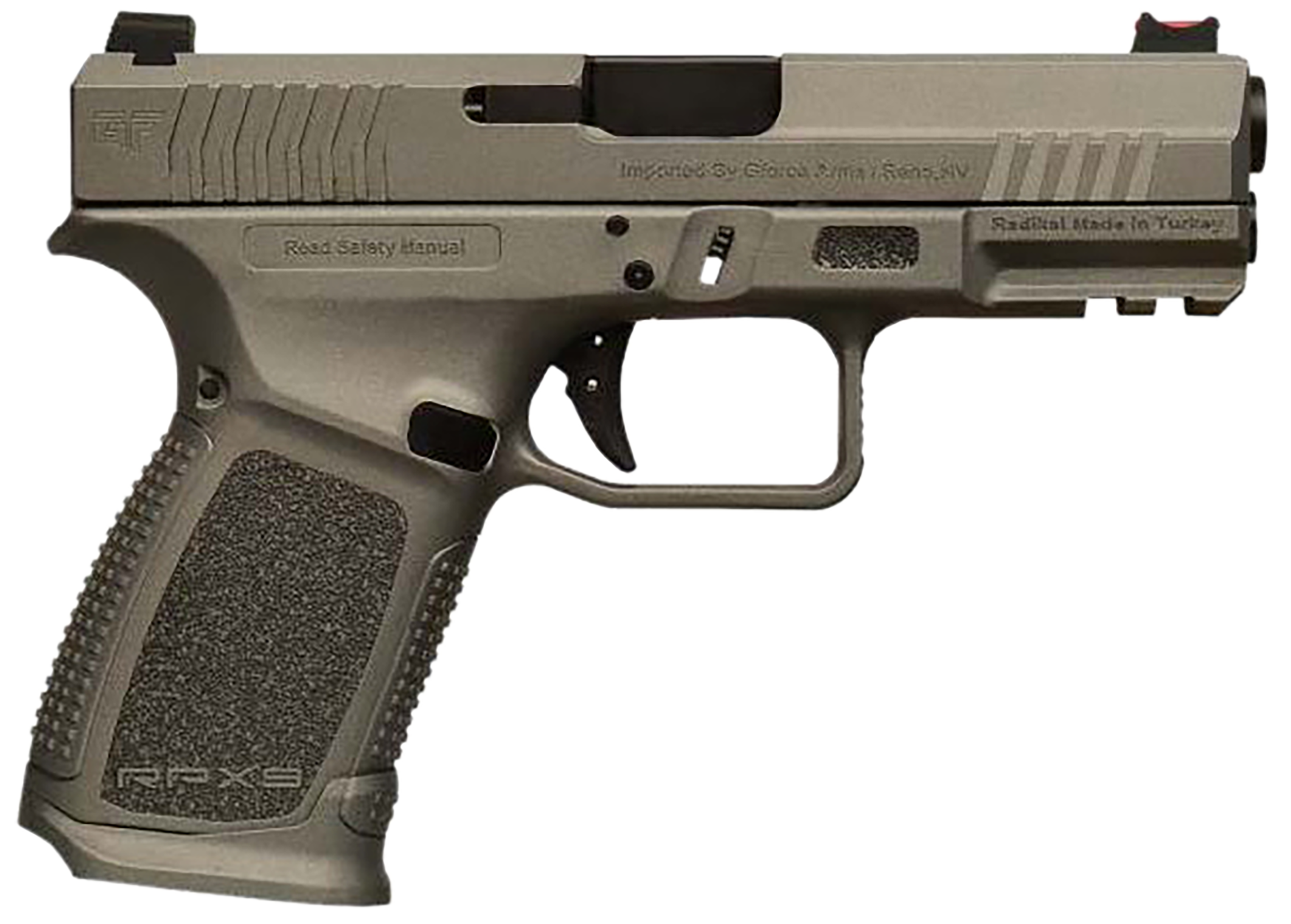 Gforce Arms GFRPX3C9TG Exodus  9mm Luger 15+1 4.02" Black Steel Barrel, Tactical Gray Cerakote Serrated Steel Slide, Tactical Gray Polymer Frame w/Accessory Rail, Textured Grip
