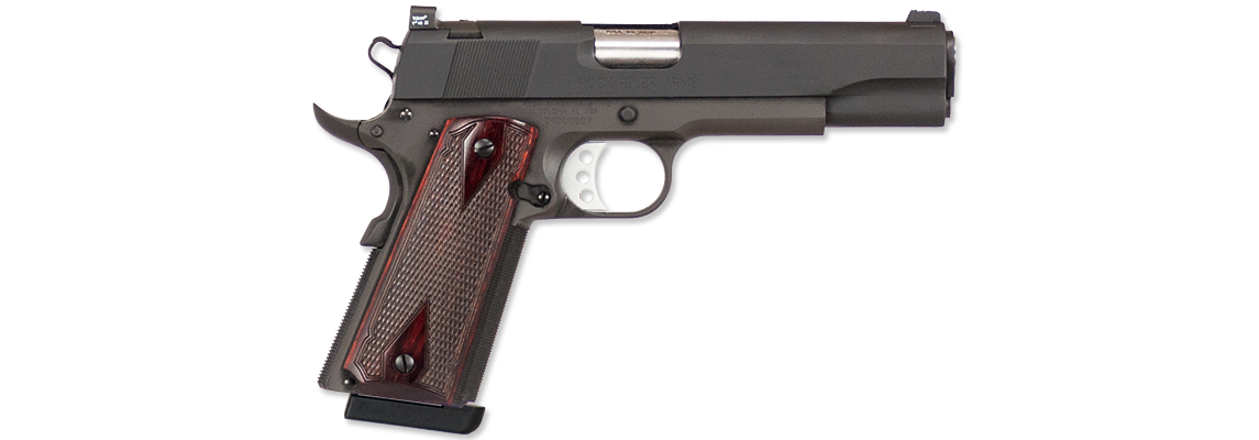 ROCK RVR 1911 CARRY 5" 45 ACP PSTL WOOD GRPS 8RD