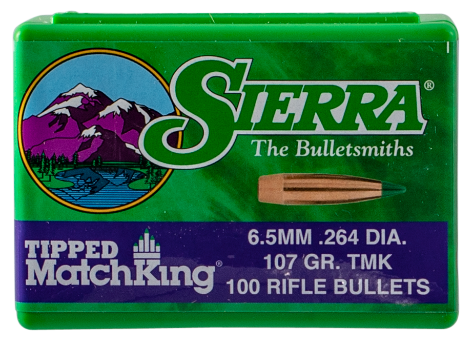 Sierra 7407 Tipped MatchKing  6.5Creedmoor 107gr Tipped MatchKing 100/Box