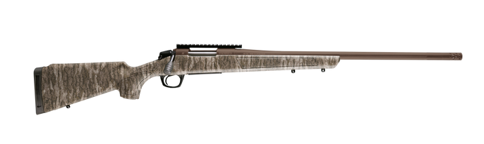 CVA CR3999MOBL Cascade XT 7mm PRC 2+1 24" Midnight Bronze Cerakote Fluted Threaded Steel Barrel & Receiver w/Picatinny Rail, Mossy Oak Bottomland Adjustable Synthetic Stock, Right Hand
