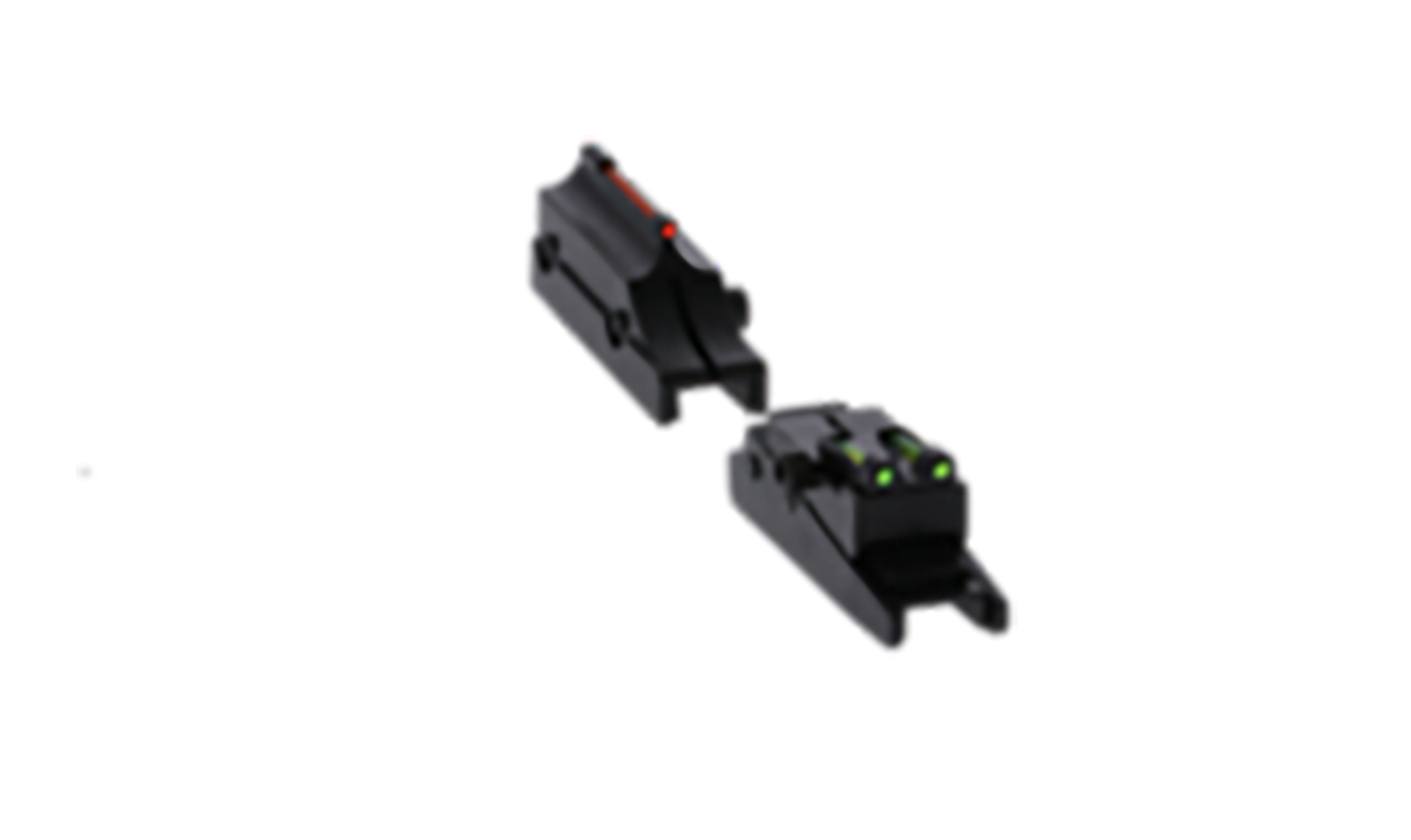 Truglo TG944A Pro Magnum Gobble-Dot Browning Maxus, Silver Red/Green Fiber Optic Black 1/4" Rib