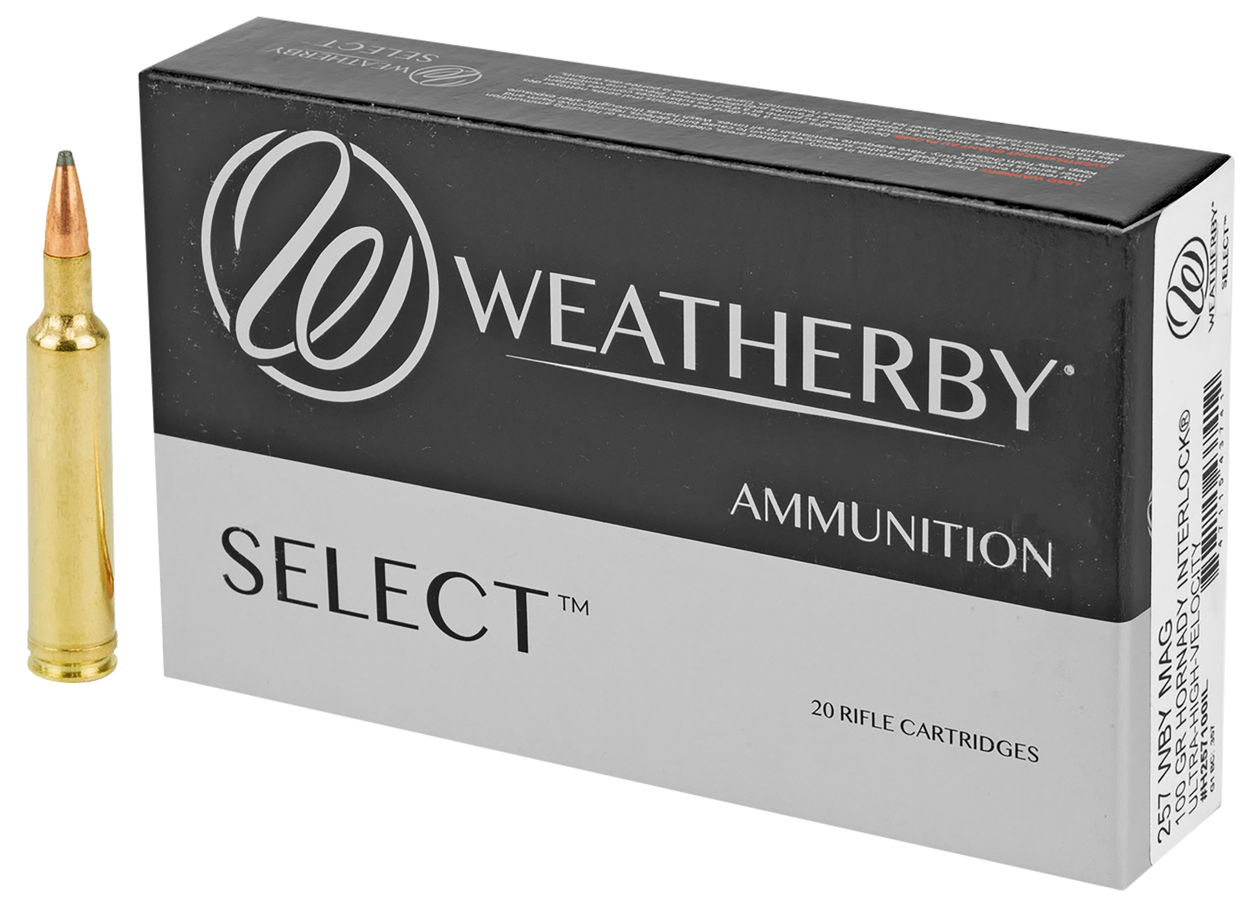 Weatherby H257100IL Select  257WthbyMag 100gr Hornady Interlock 20 Per Box/10 Case