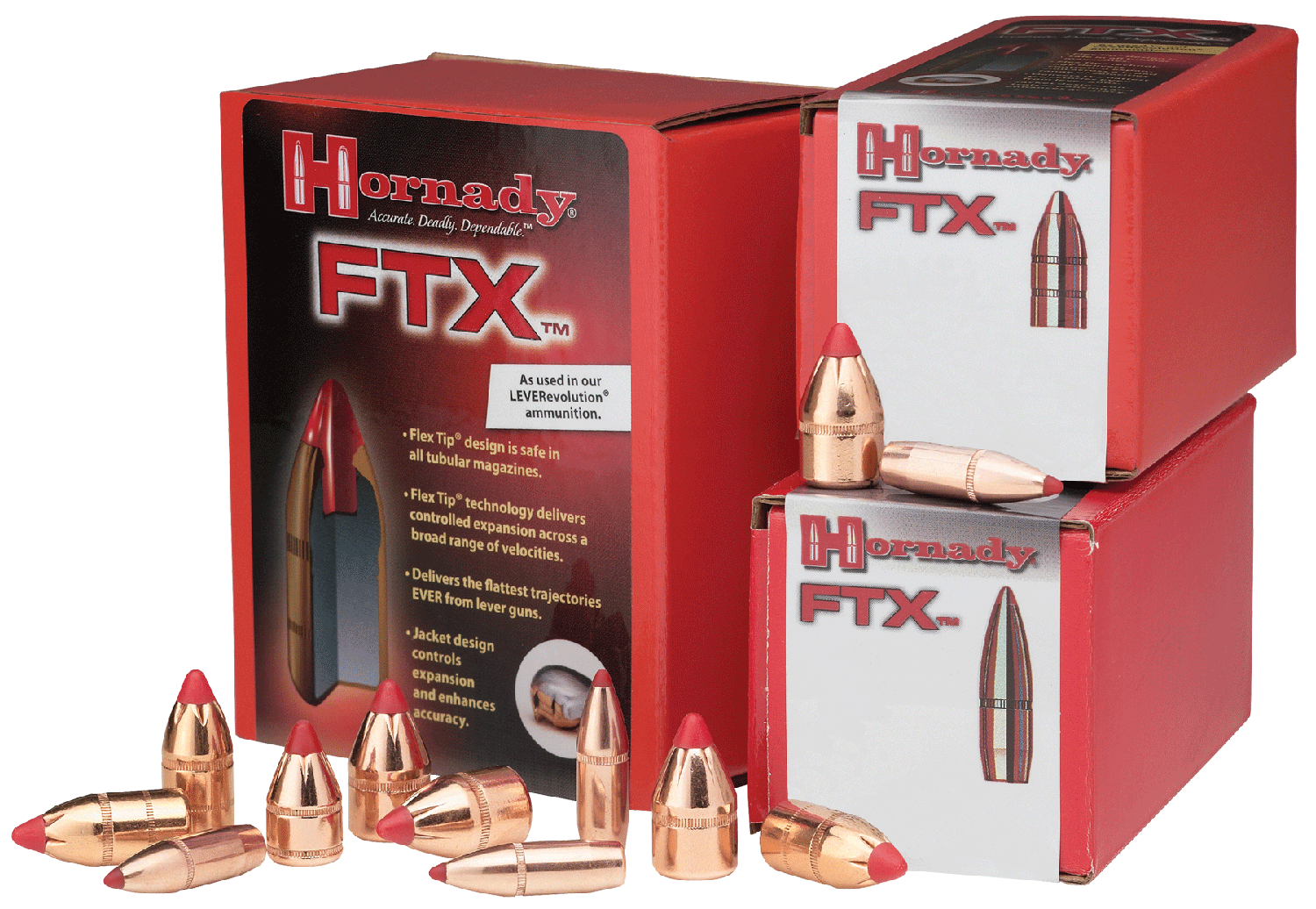 Hornady 44105 FTX  44 Cal .430 225 gr Flex Tip eXpanding 100 Per Box/ 15 Case