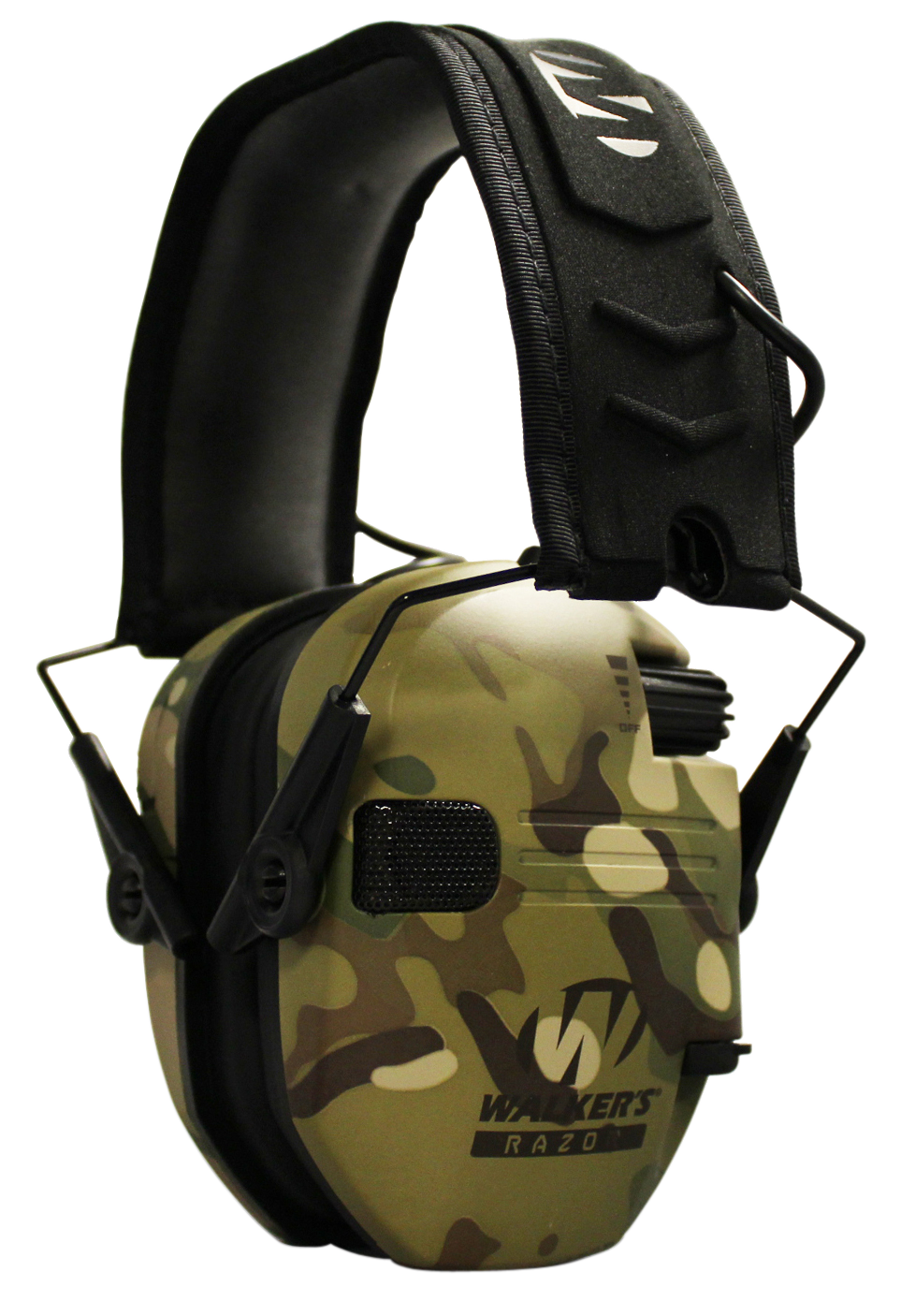 Walker's GWPRSEMMCC Razor Slim Electronic Muff 23 dB Over the Head MultiCam/Black Polymer