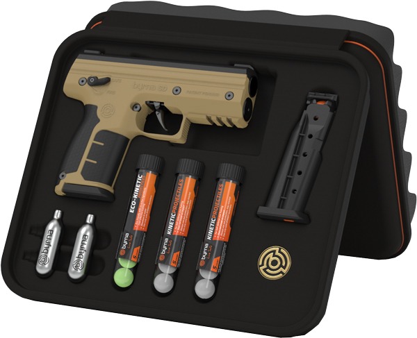 BYRNA SD KINETIC KIT TAN W/ 2 MAGS & PROJECTILES