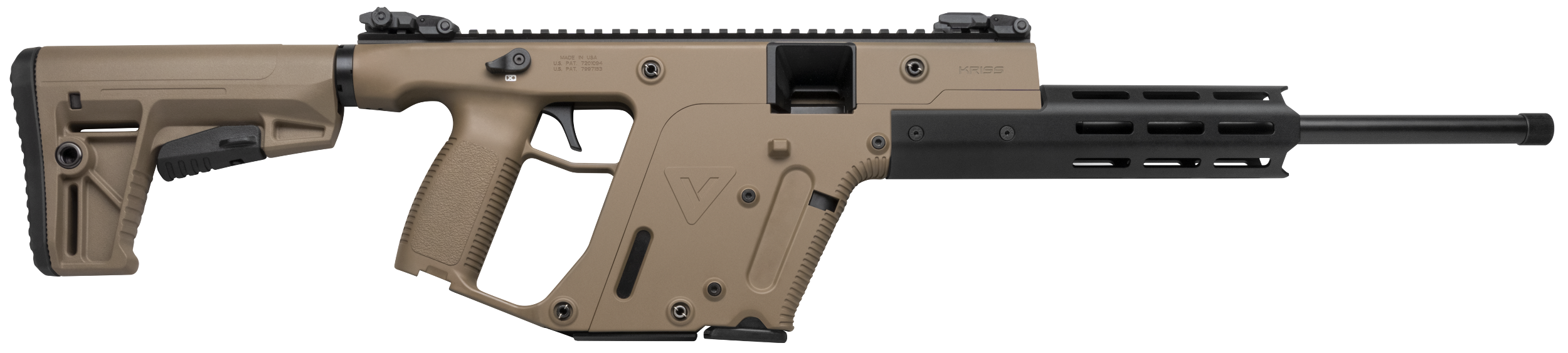 Kriss USA KV22CFD00 Vector CRB Gen2 Full Size 22 LR 10+1 16" Black Threaded Barrel, Flat Dark Earth Picatinny Rail Aluminum Receiver, M-LOK Handguard, Flat Dark Earth 6 Position Collapsible Synthetic