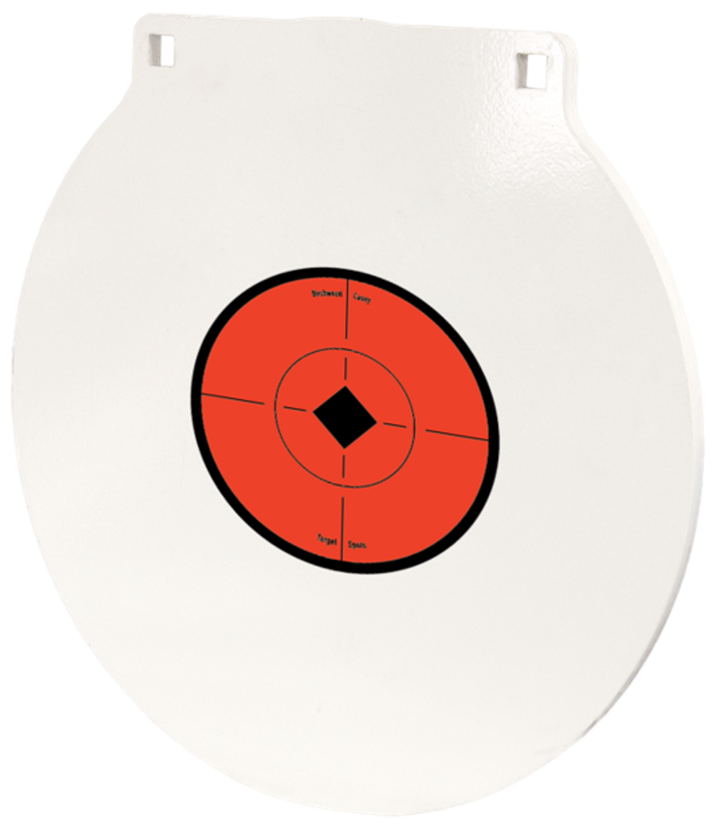 Birchwood Casey RND6 Round Steel Target Plate 6" Centerfire Rifle/Handgun Target Black/Red/White NM500 Steel Hanging