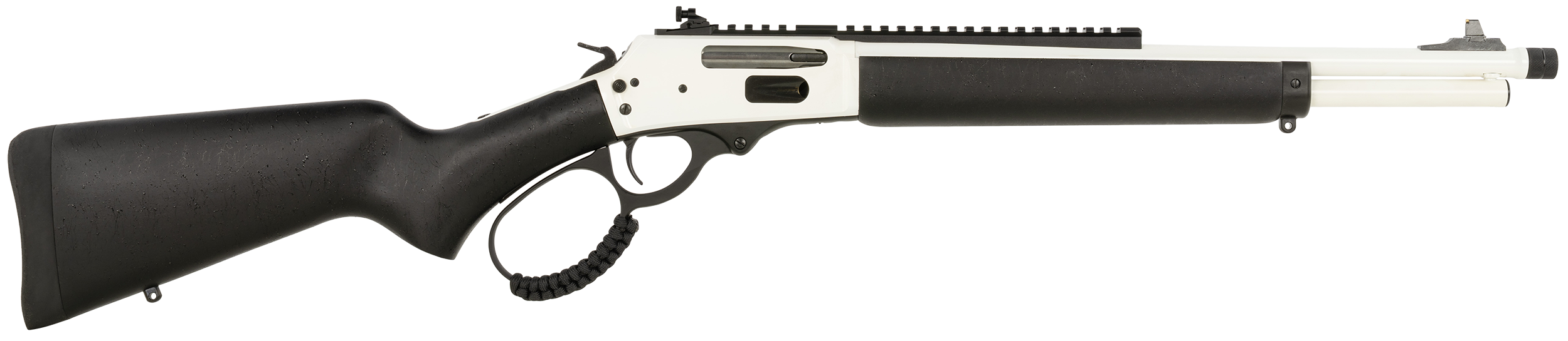 Rossi 95303016W R95 Trapper 30-30 Win 5+1 16.50" White Cerakote Threaded Barrel, White Cerakote Picatinny Rail Stainless Steel Receiver, Fixed Black Polymer Stock