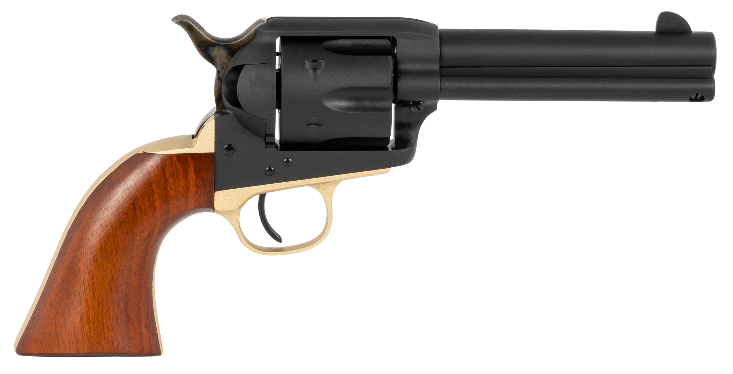 Taylors & Company 550430 Old Randall 357 Mag Caliber with 4.75" Barrel, 6rd Capacity Cylinder, Overall Blued Finish Steel & Walnut Navy Size Grip