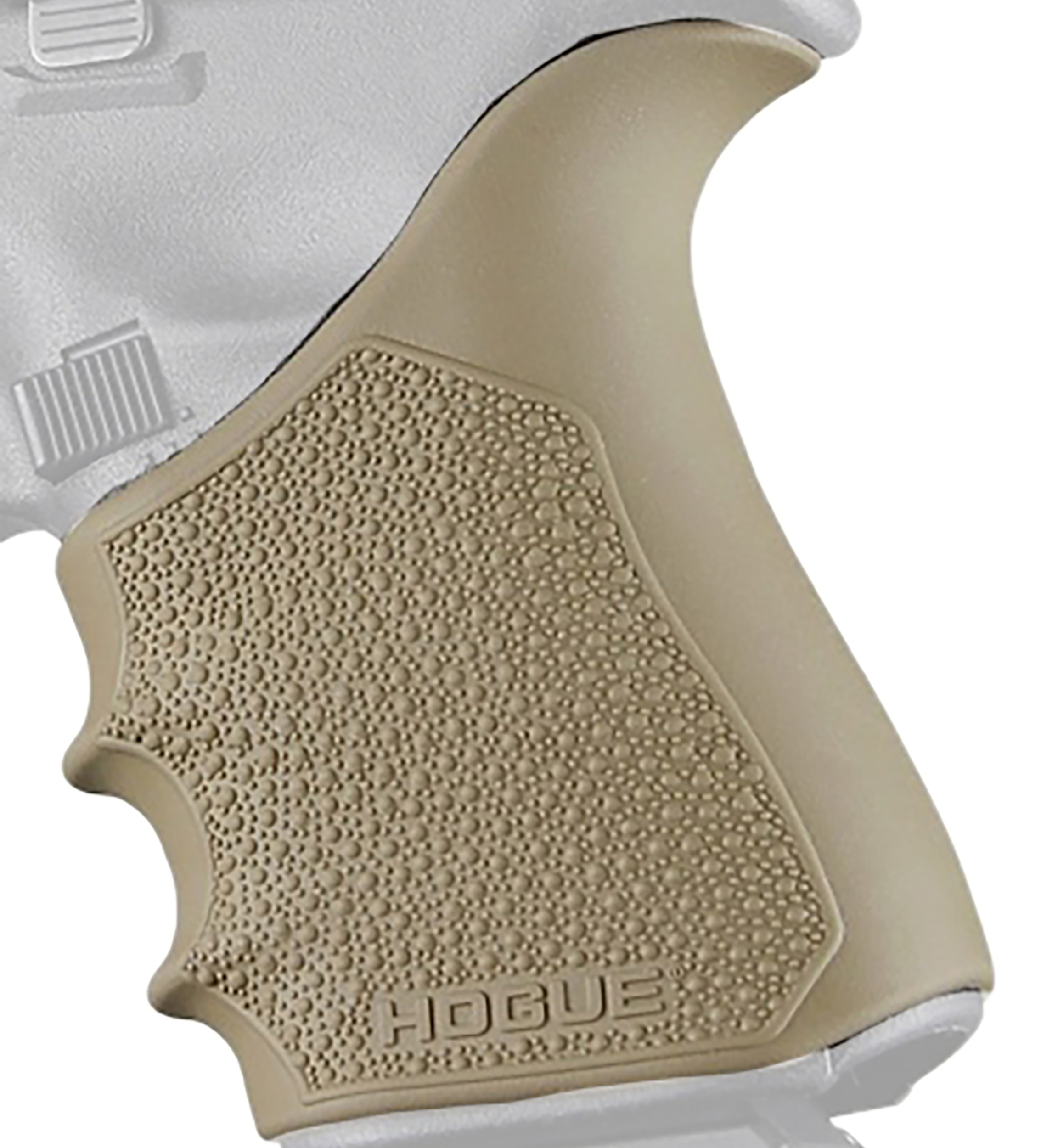 Hogue 17053 Grip Sleeve Handall Beavertail Flat Dark Earth Rubber