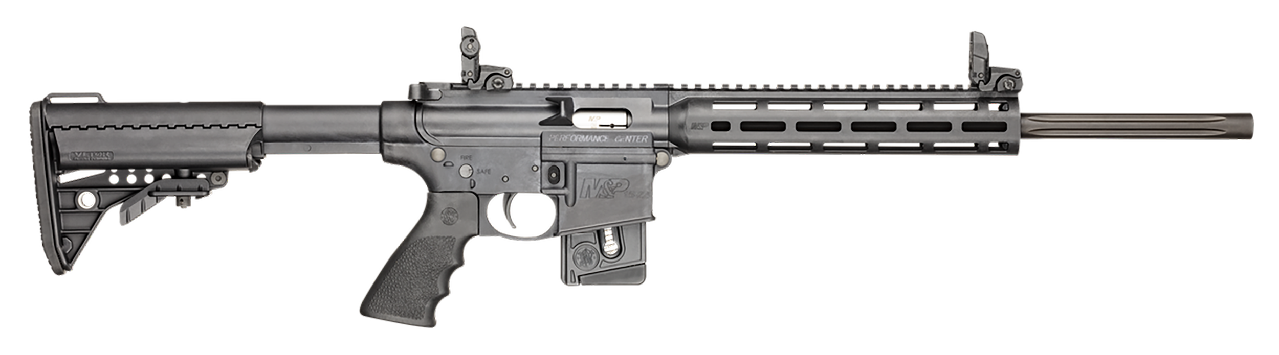 Smith & Wesson 11507 M&P15 PC Sport *State Compliant 22 LR 10+1 18" Matte Black Carbon Steel Barrel, Matte Black Picatinny Rail Polymer Receiver, M-LOK Handguards, Black Vltor Fixed Polymer Stock, Bla