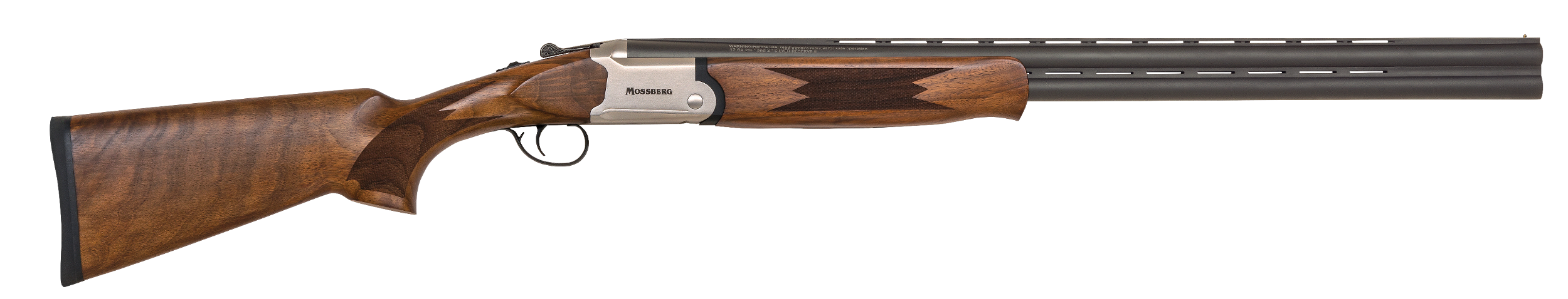Mossberg 75471 Silver Reserve  12 Gauge with 28" Matte Blued Barrel, 3" Chamber, 2rd Capacity, Satin Silver Engraved Metal Finish & Satin Black Walnut Stock Right Hand (Full Size)