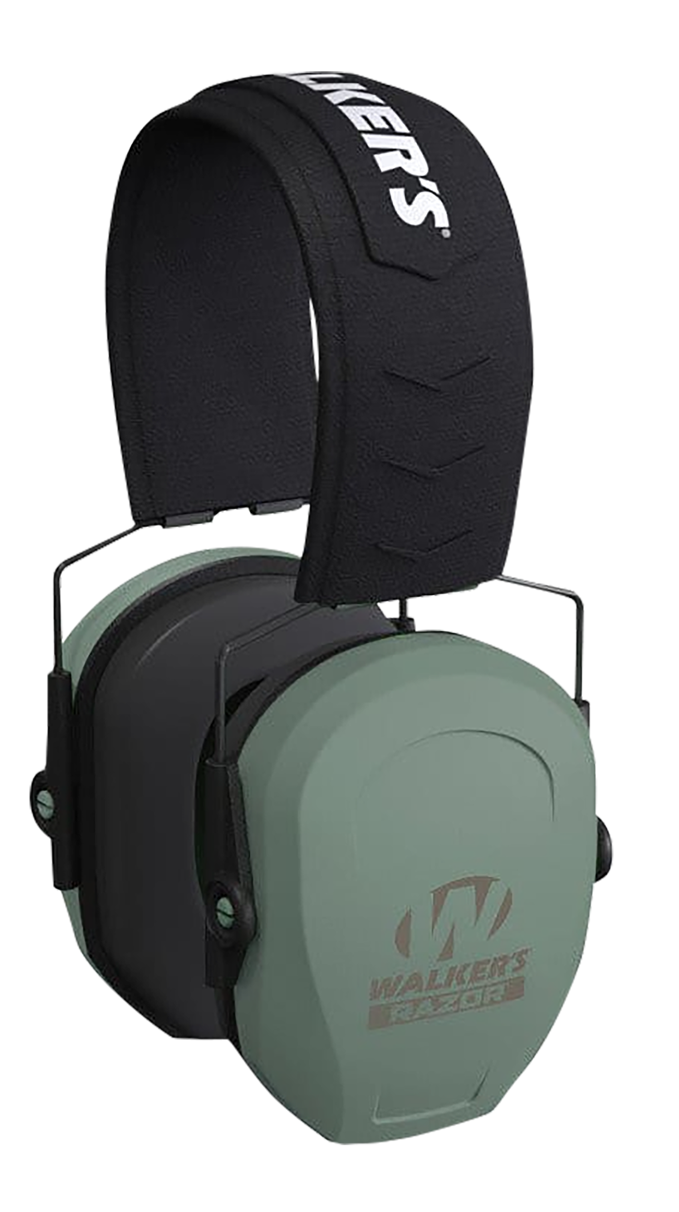 Walker's GWPRSMPASSGN Razor Slim Passive Muff 27 dB Over the Head Sage Green/Black Polymer