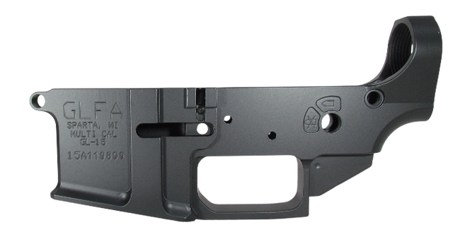 GLFA GL15 BLK-S GLFA AR15 STRPPD LOWER REC