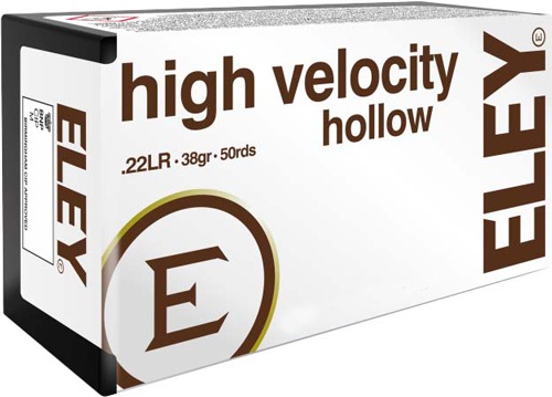ELEY HIGH VELOCITY 22LR 38GR HP 50RD 100BX/CS