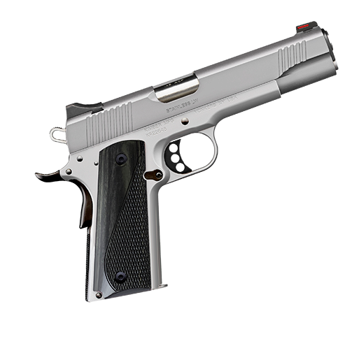 STAINLESS LW 9MM PSTL BLK GRIPS
