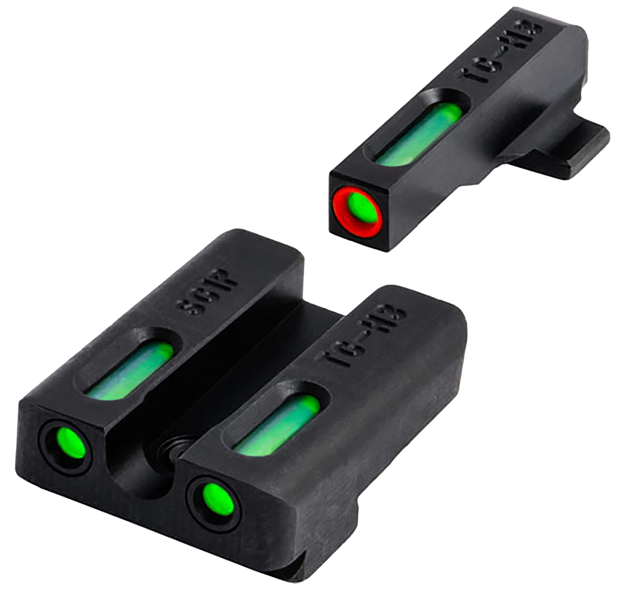 TruGlo TG13SG4A TFX Black | Green Tritium & Fiber Optic White Outline Front Sight Green Tritium & Fiber Optic Rear Sight