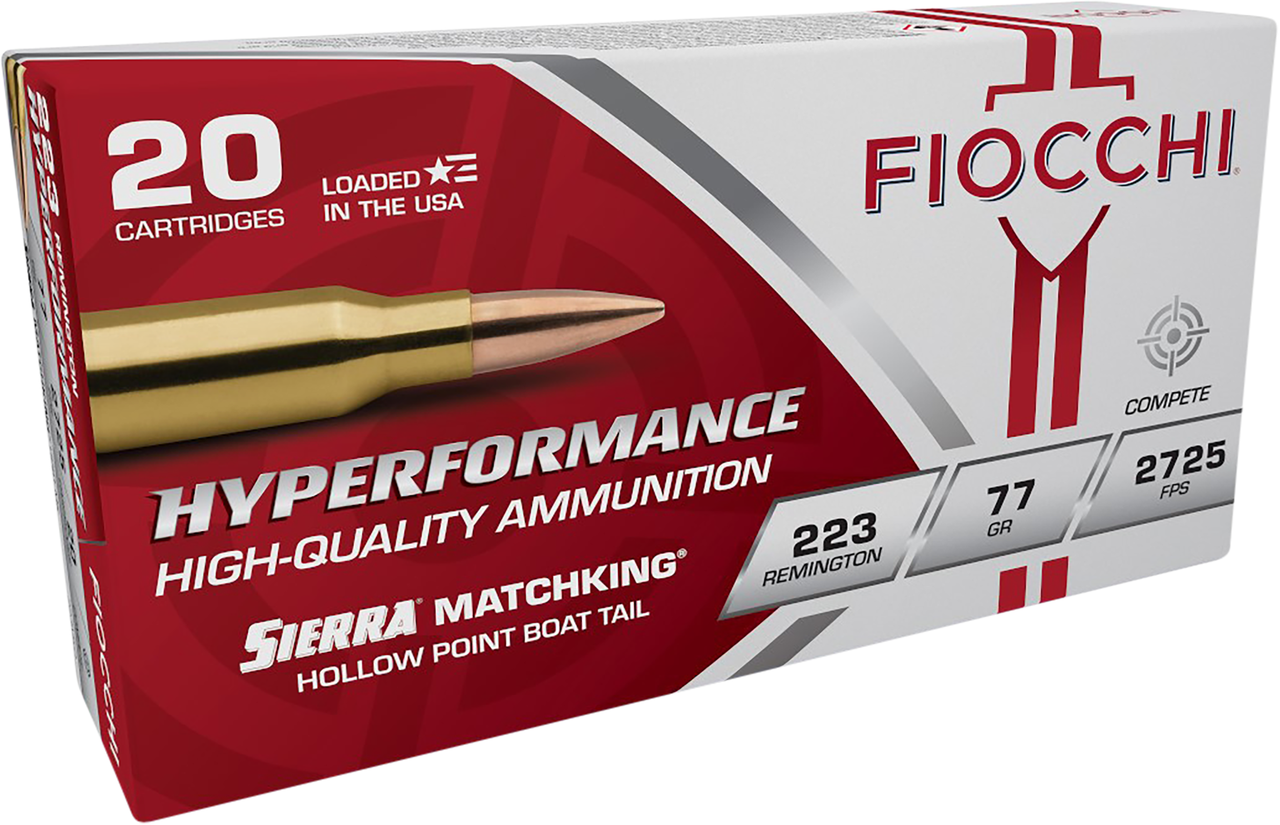 Fiocchi 223MKD Hyperformance Compete 223Rem 77gr Sierra MatchKing BTHP 20 Per Box/10 Case