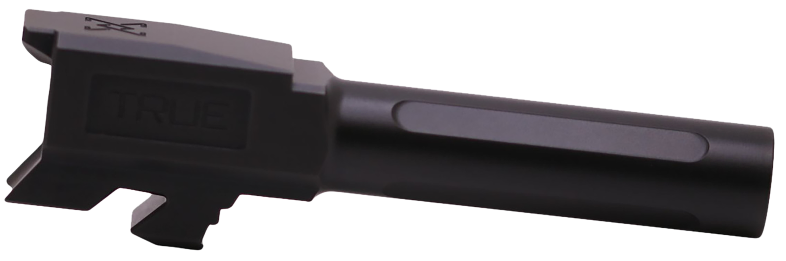 True Precision Inc TPG43BXBL Glock  9mm Luger 3.40" Fluted Black Nitride Stainless Steel, Fits Glock 43/43X